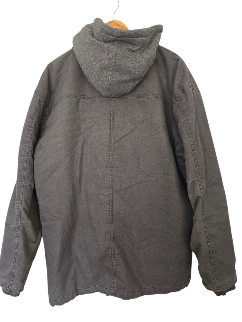 Dickies Sherpa-Lined Hooded Work Jacket | Gray Canvas Duck Coat | Men's 2XL - Picture 3 of 6